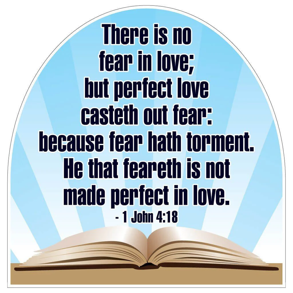 1 John 4:18 Shaped Yard Sign - Image 2