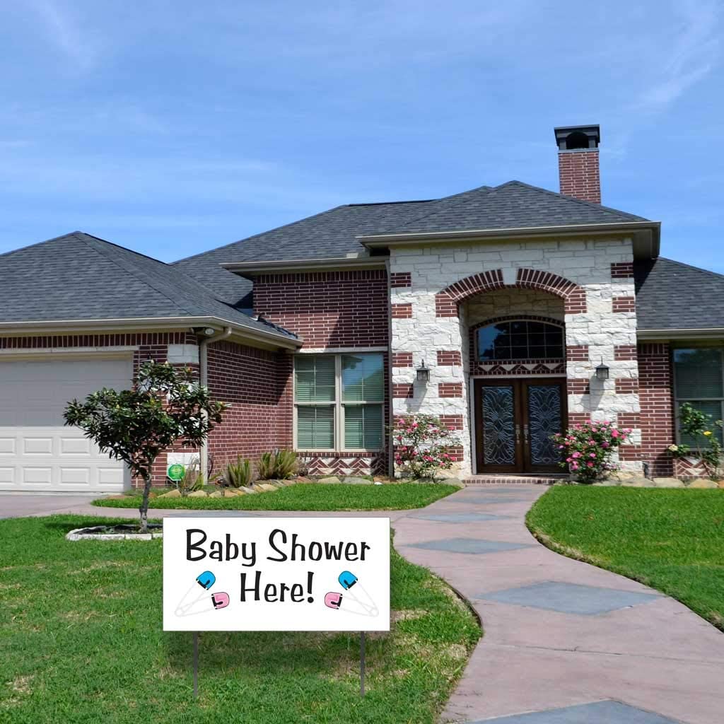 12"x24" Baby Shower Baby Announcement Yard Sign