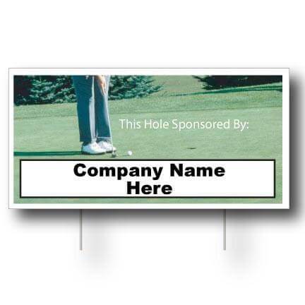 12"x24" Custom Hole Sponsored By Golf Sign - Image 2