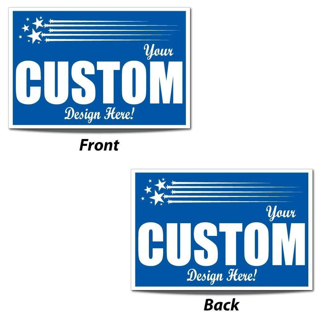 16"X26" Union Label Polybag Yard Signs with Wire U Frame - Image 2