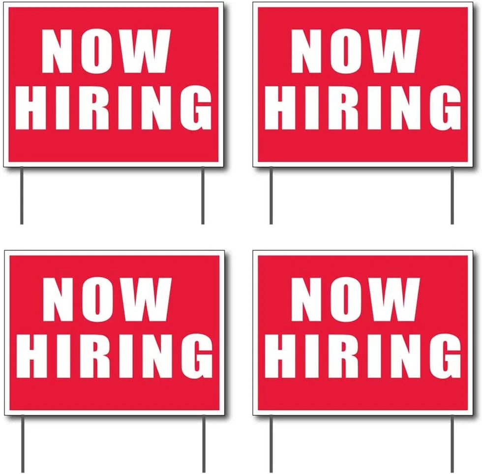 18"x24" Now Hiring Yard Signs Set of 4 - Image 2