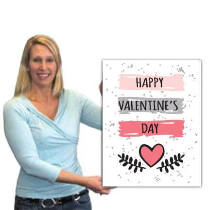 2' Giant Happy Valentine's Day Custom Greeting Card