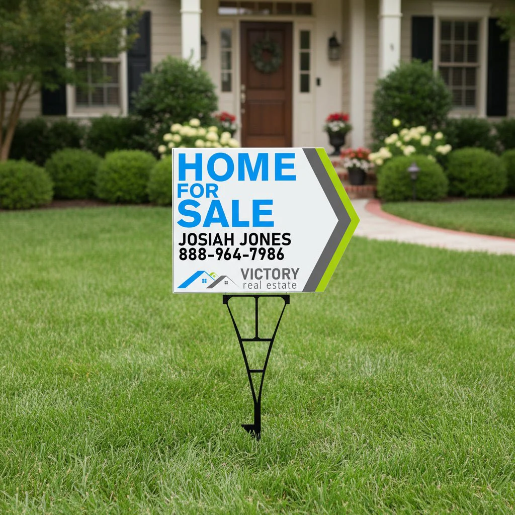 17.5"x23" 2 Sided Arrow Shaped Realtor Yard Signs Set - Image 5