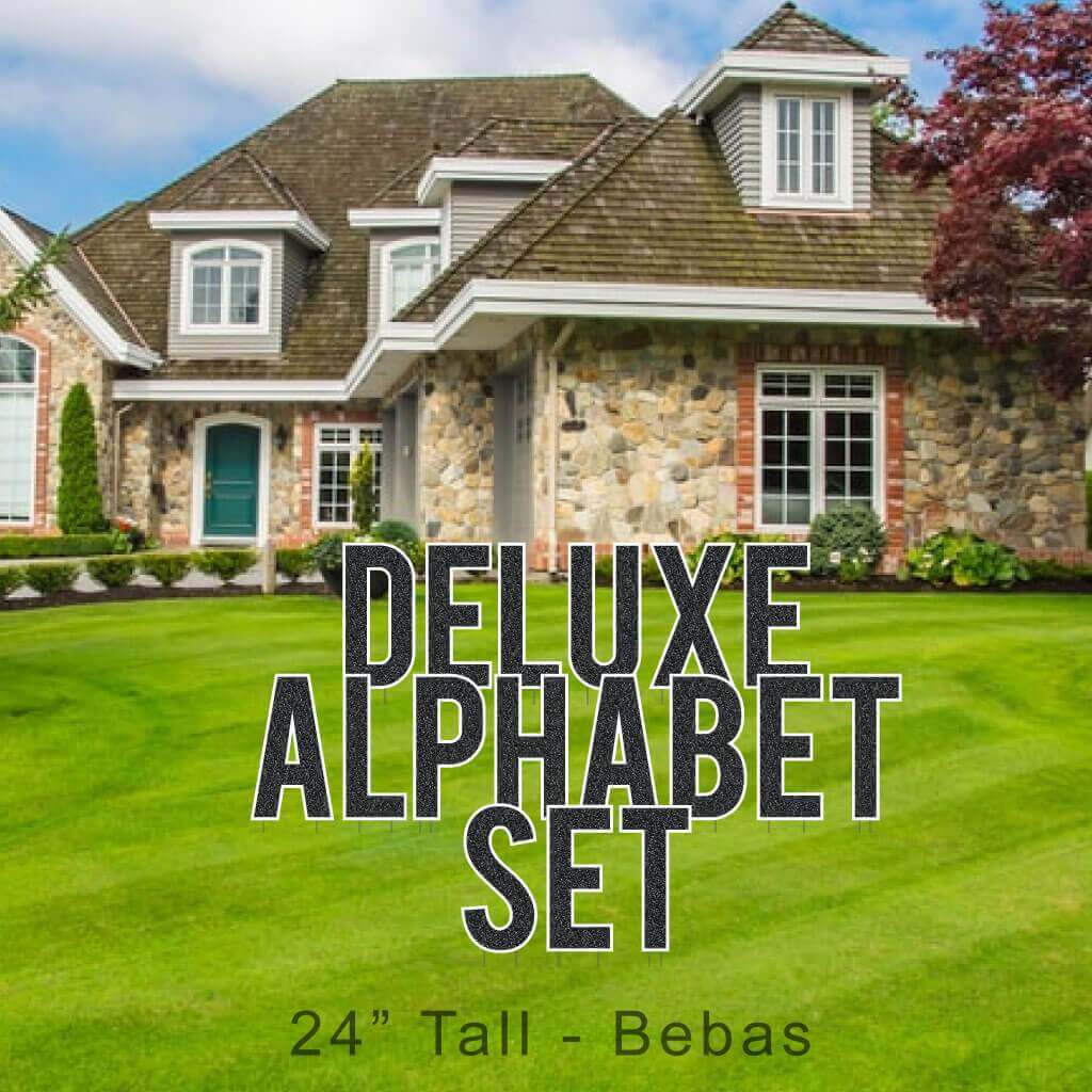 22.75" Bebas Faux Glitter Deluxe Alphabet Set - 130 pcs - Image 4