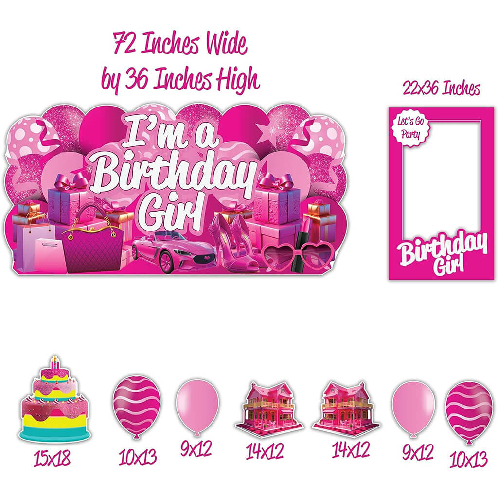 I'm A Birthday Girl Yard Sign Kit - Oversized 36x72 Inch - Image 4