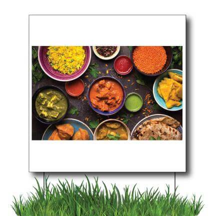 2'x2' Indian Restaurant Yard Sign - Image 3
