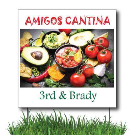 2'x2' Mexican Restaurant Yard Sign