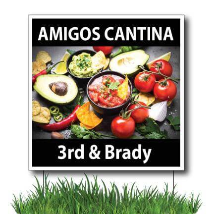 2'x2' Mexican Restaurant Yard Sign - Image 3