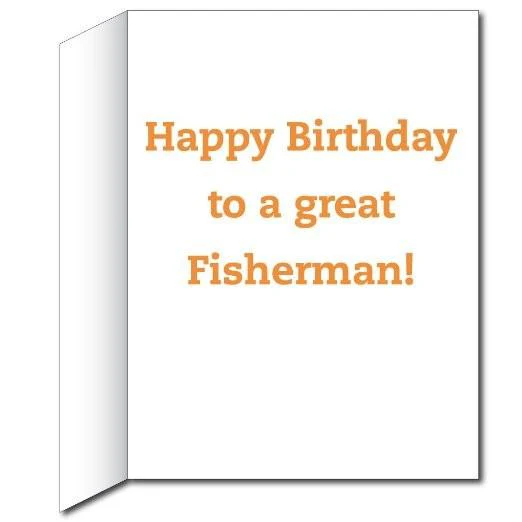3' Giant Fisherman Birthday Greeting Card - Image 3