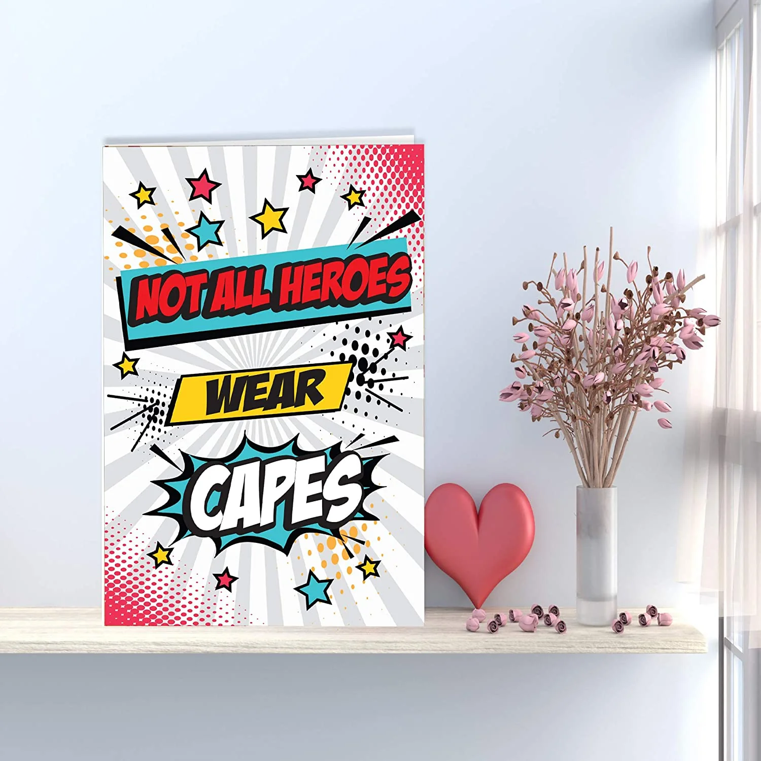 3' Custom Not All Heroes Wear Capes Thank You Card - Image 2