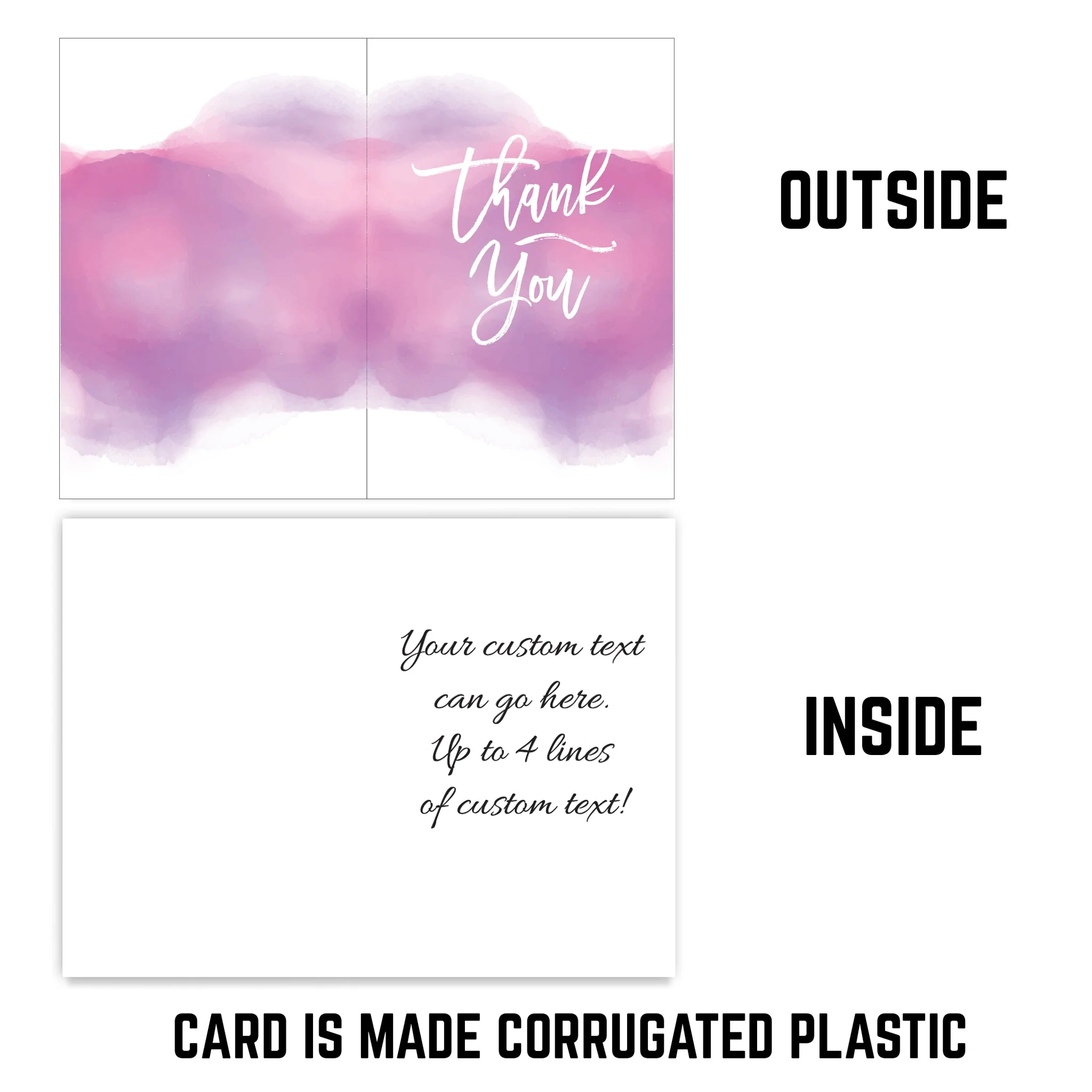 3' Giant Watercolor Thank You Card - Image 5