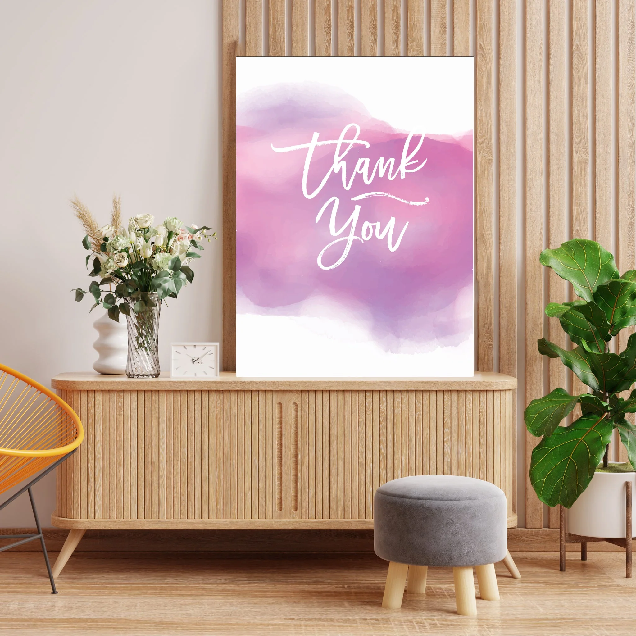3' Giant Watercolor Thank You Card - Image 6