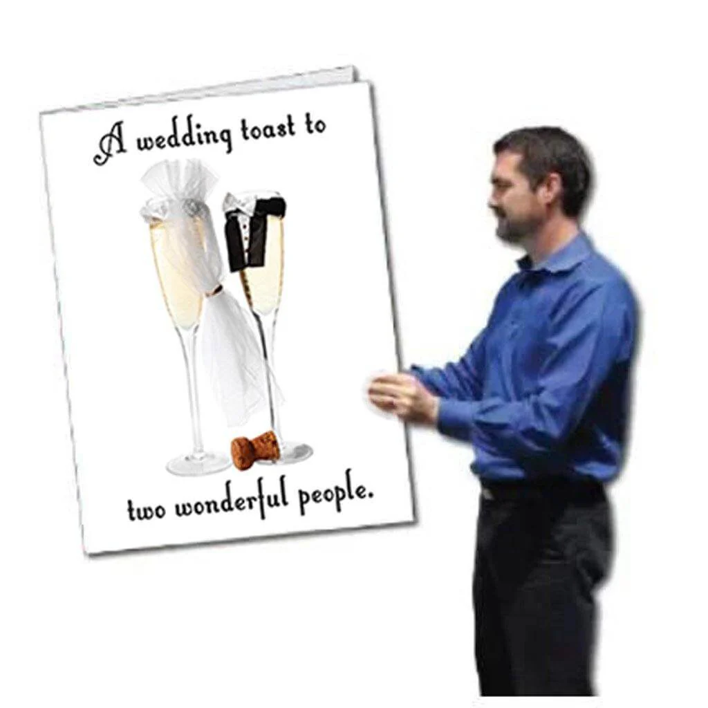 3' Custom Giant Wedding Toast Greeting Card