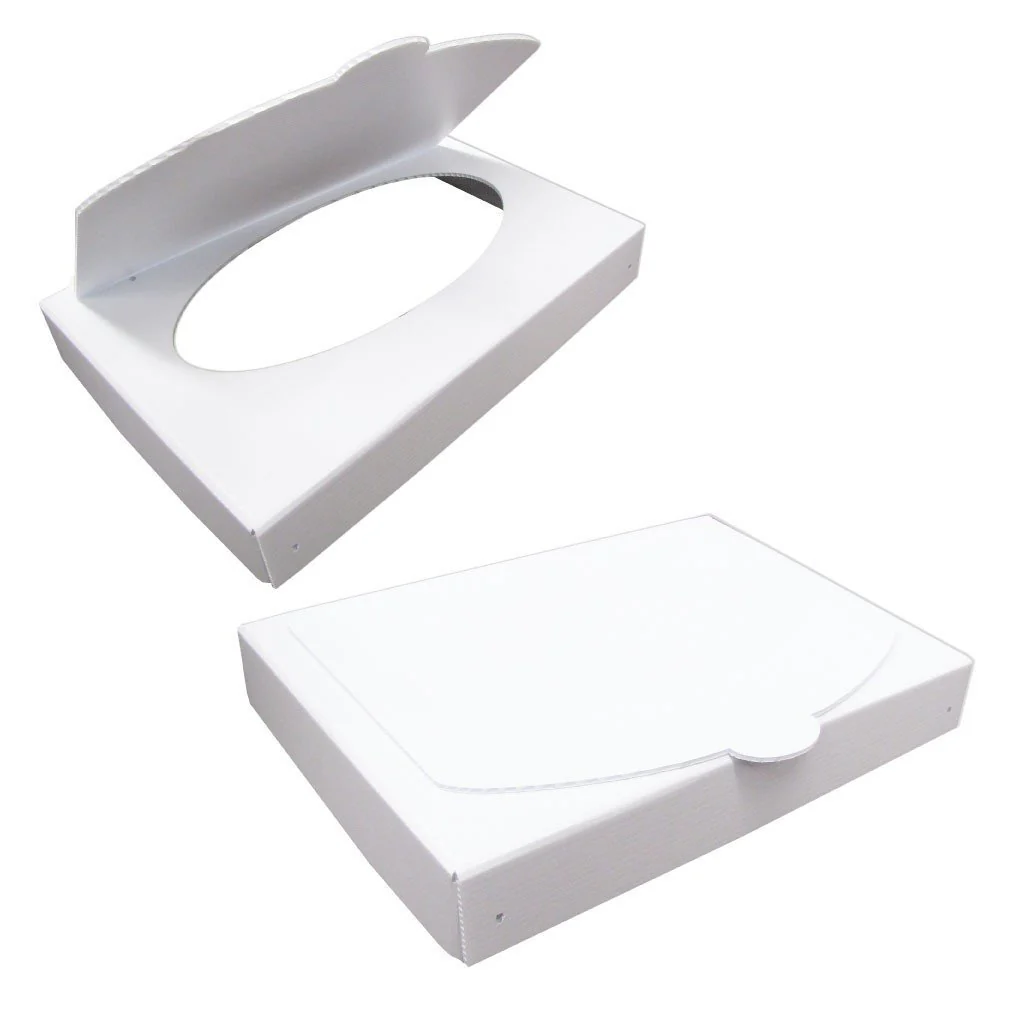 36.5 Gallons Disposable Recyclable Corrugated Plastic Trash Cans (Blank) - Image 5