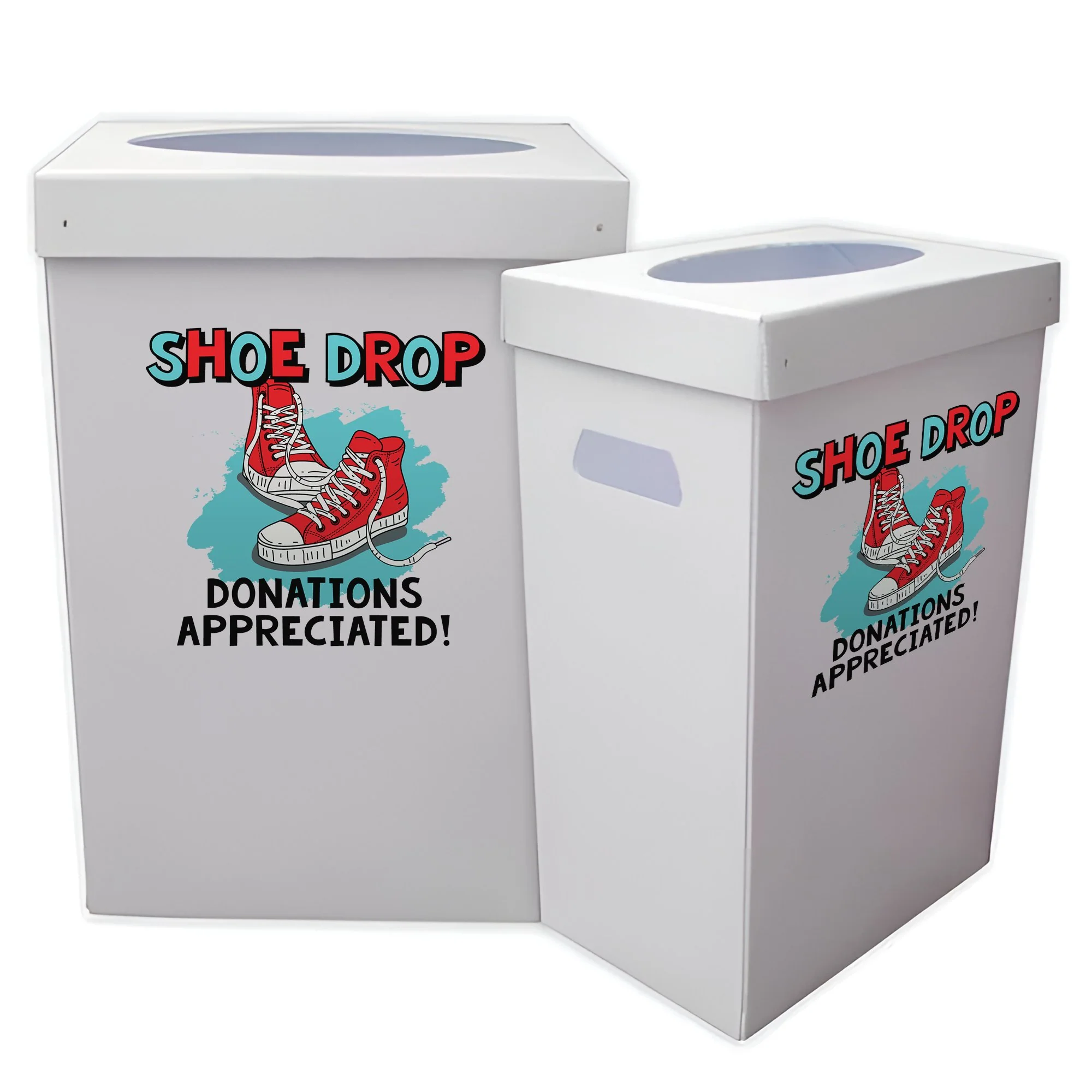 36.5 Gallons Custom Disposable Recyclable Corrugated Plastic Trash Cans - Image 2