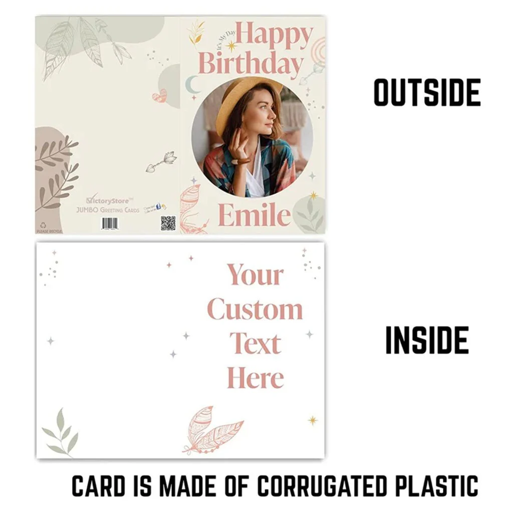 3' Jumbo Custom BOHO Birthday Card - Image 4