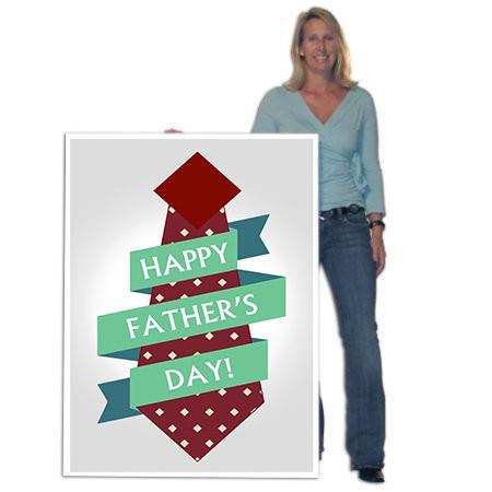 4' Custom Giant Father's Day Tie Greeting Card