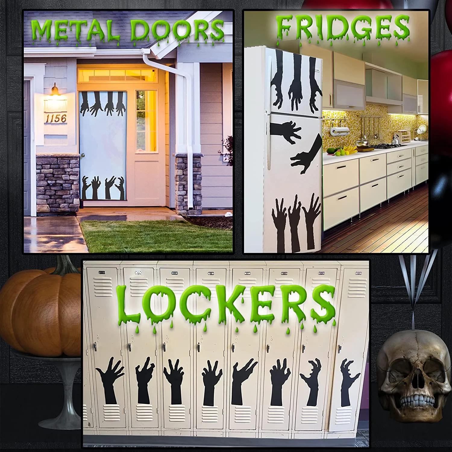 8 Piece Halloween Zombie Garage Door Magnets, Halloween Magnets - Image 4