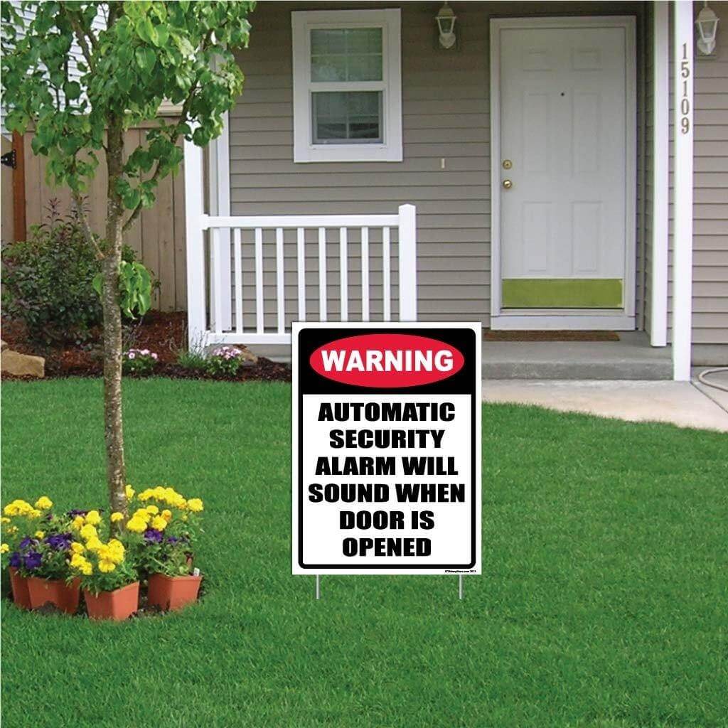 Alarm Will Sound Warning Sign or Sticker - Image 3