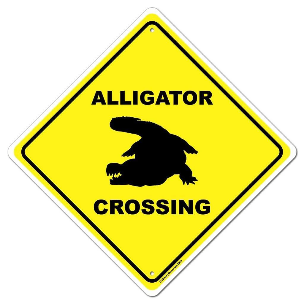Alligator Crossing Sign or Sticker - Image 4