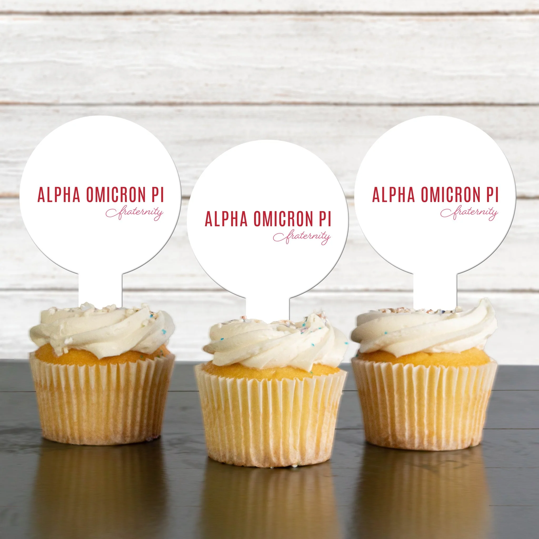 Alpha Omicron Pi Cupcake Toppers - Image 3