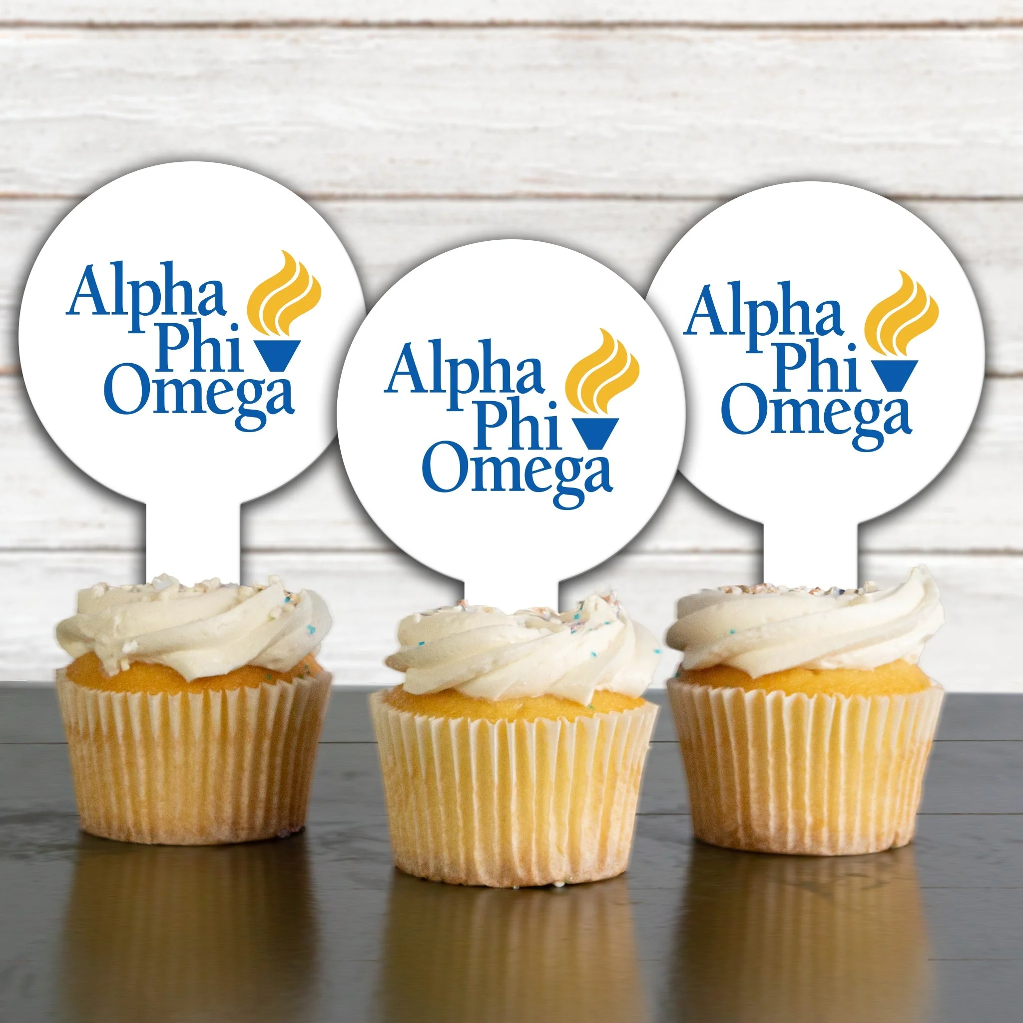 Alpha Phi Omega Cupcake Toppers - Image 3