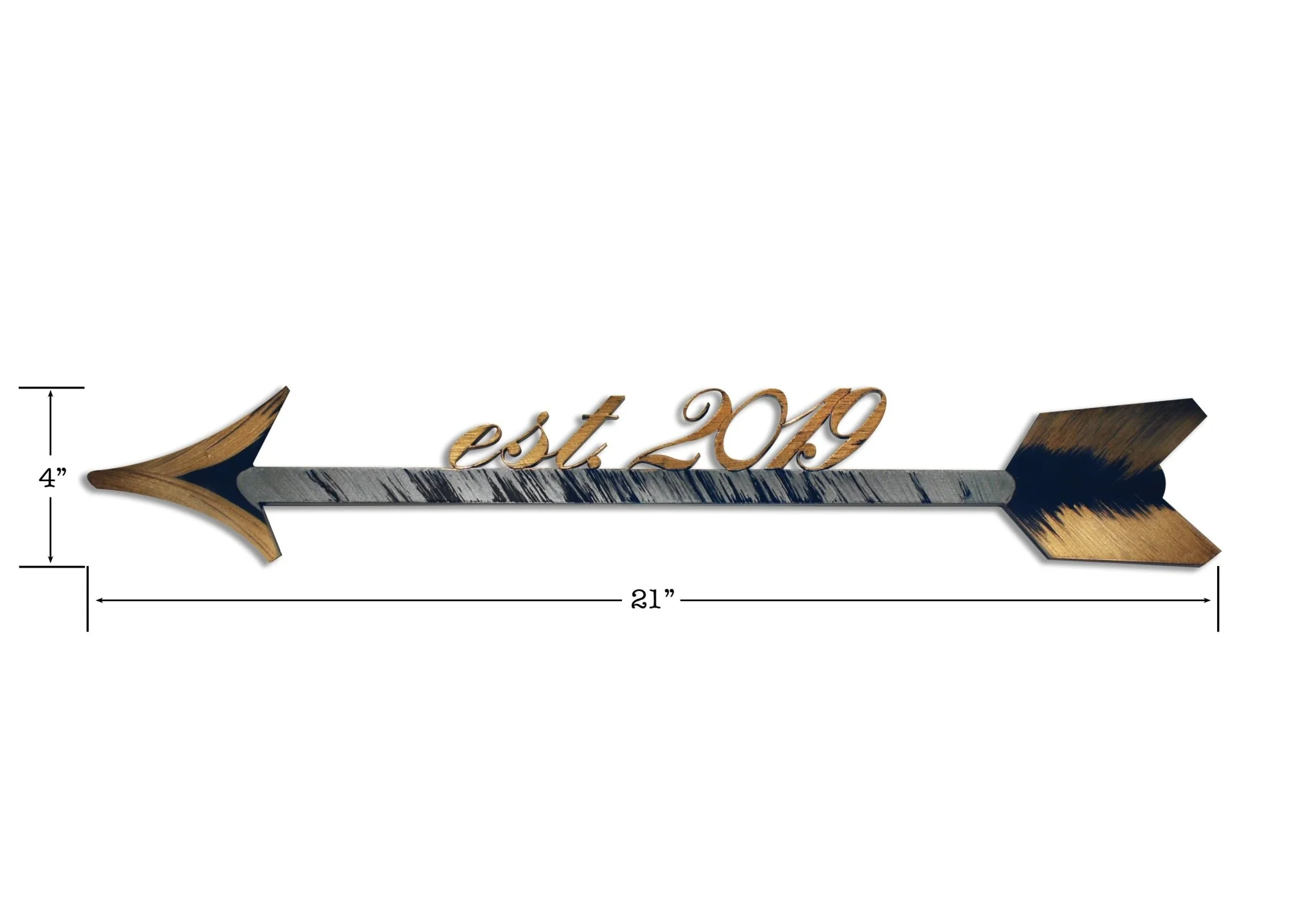 Hand Painted Arrow with Custom Year Wall Decor - Image 3