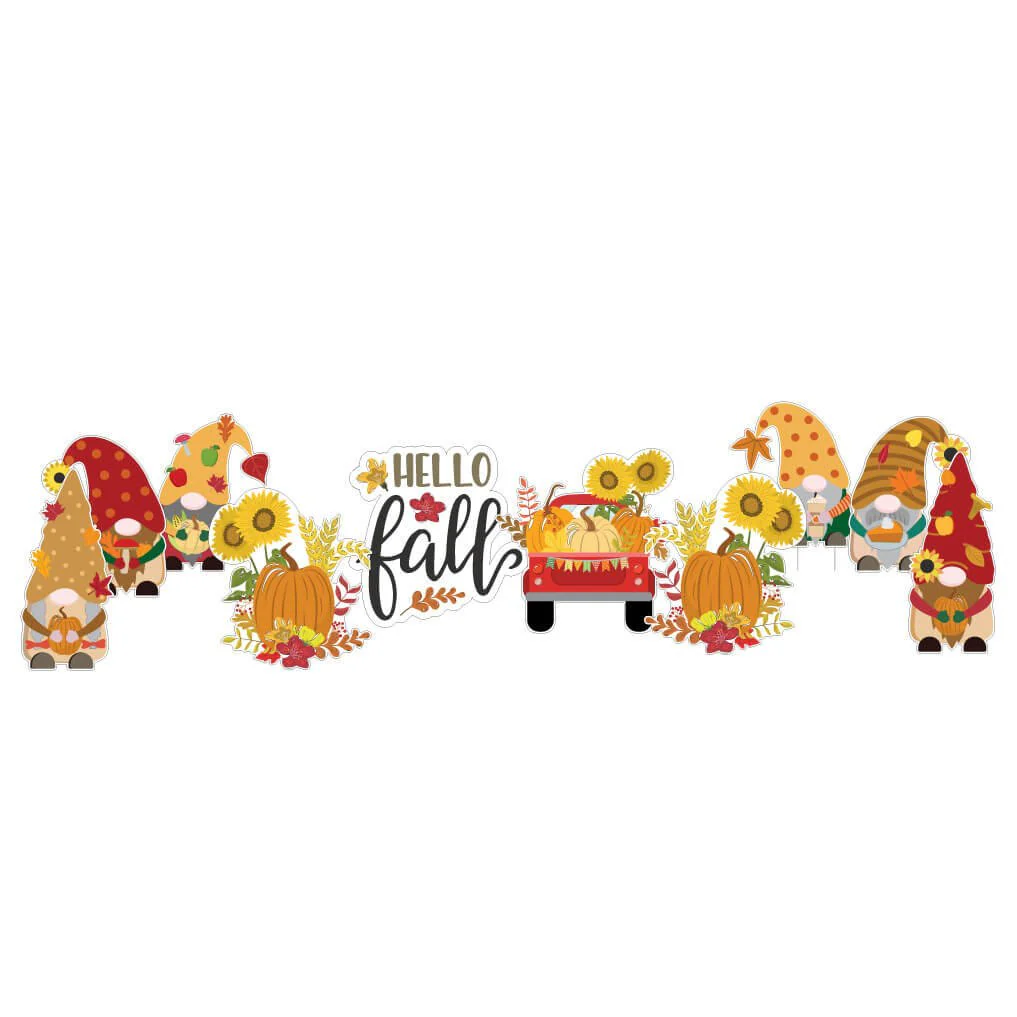 Autumn Gnomes Yard Card Decoration 10 piece set - Image 2