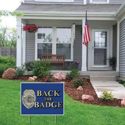 Back the Badge 18"x24" Yard Sign