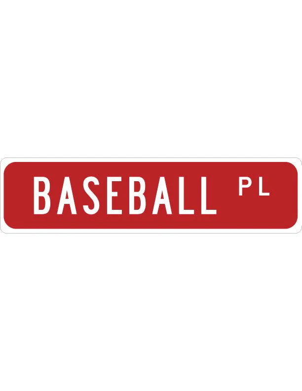 Baseball Street Sign – Vintage-Style Aluminum Sports Sign for Man Cave, Garage, or Game Room - Image 3