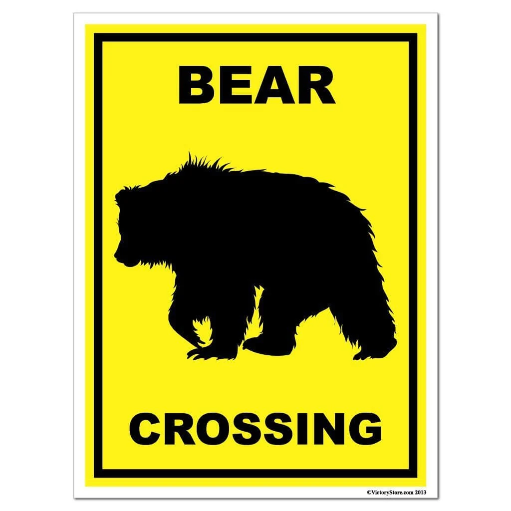 Bear Crossing Sign or Sticker - Image 4