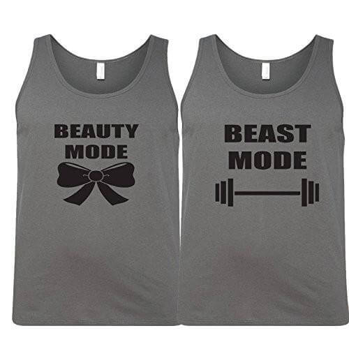 Beauty and the Beast Tank Tops (Dark Grey)
