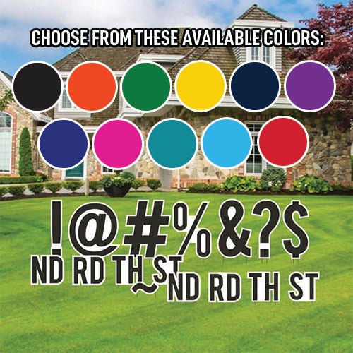 Bebas 18" Solid Color Special Characters Yard Letters 16 pcs