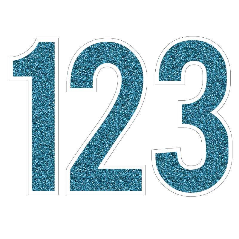 Bebas 22.75" Mermaid Faux Glitter Numbers Yard Letters 10 pcs - Image 3