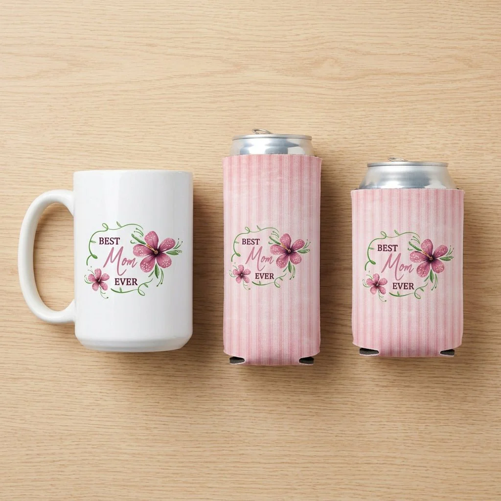 Best Mom Ever Coffee Mug & Can Cooler Gift Set - Image 3