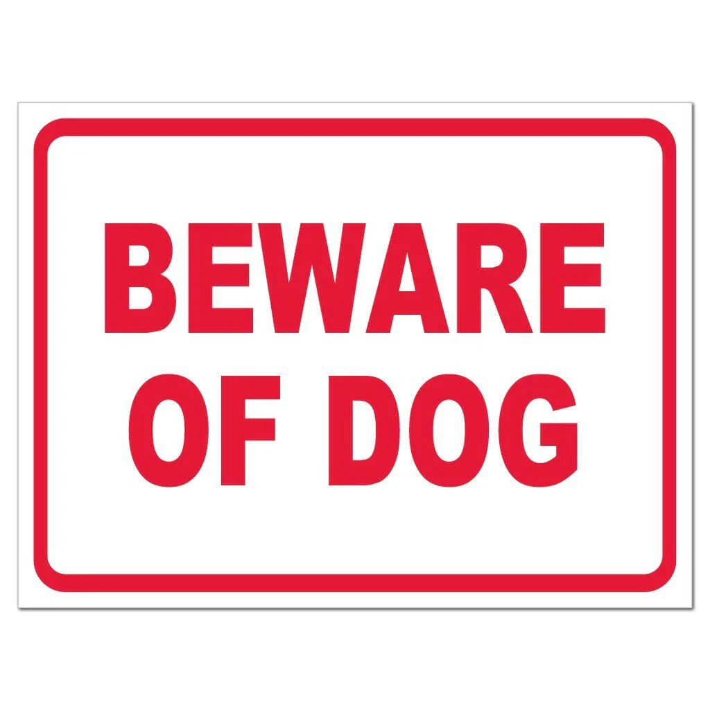 Beware of Dog Sign or Sticker - Image 2