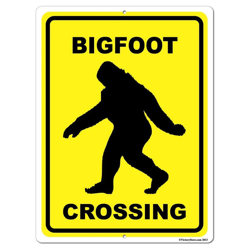 Bigfoot Crossing Sign or Sticker - Image 6
