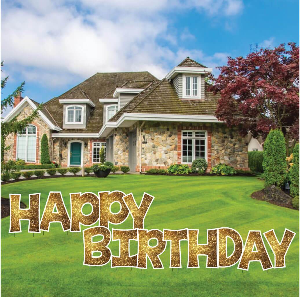 Sparkle 22.75" KG The Last Time Happy Birthday Yard Greeting 13 pc set - Image 9