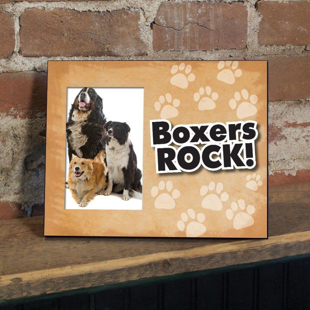 Boxers Rock Dog Picture Frame