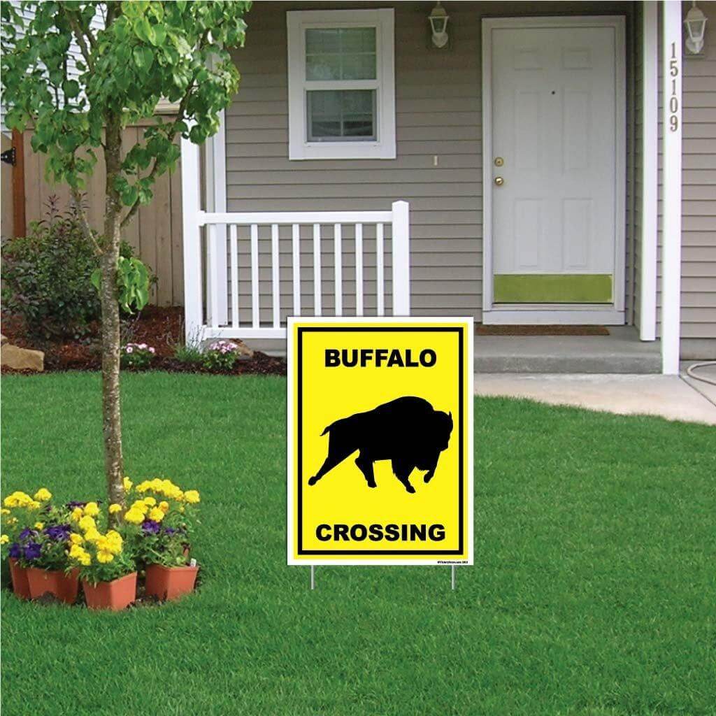 Buffalo Crossing Sign or Sticker - Image 5