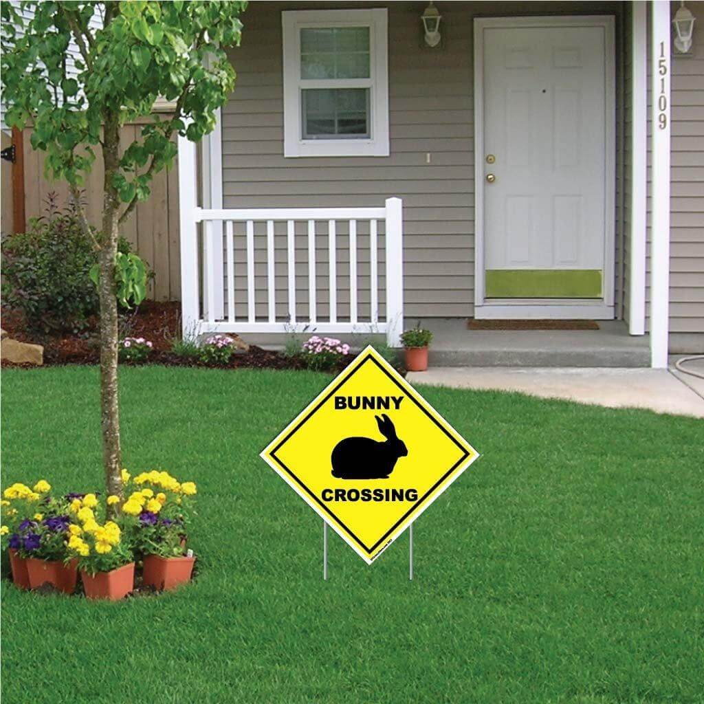 Bunny Crossing Sign or Sticker
