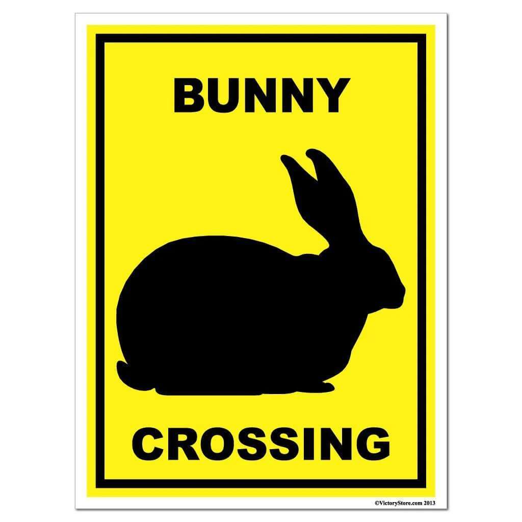 Bunny Crossing Sign or Sticker - Image 4