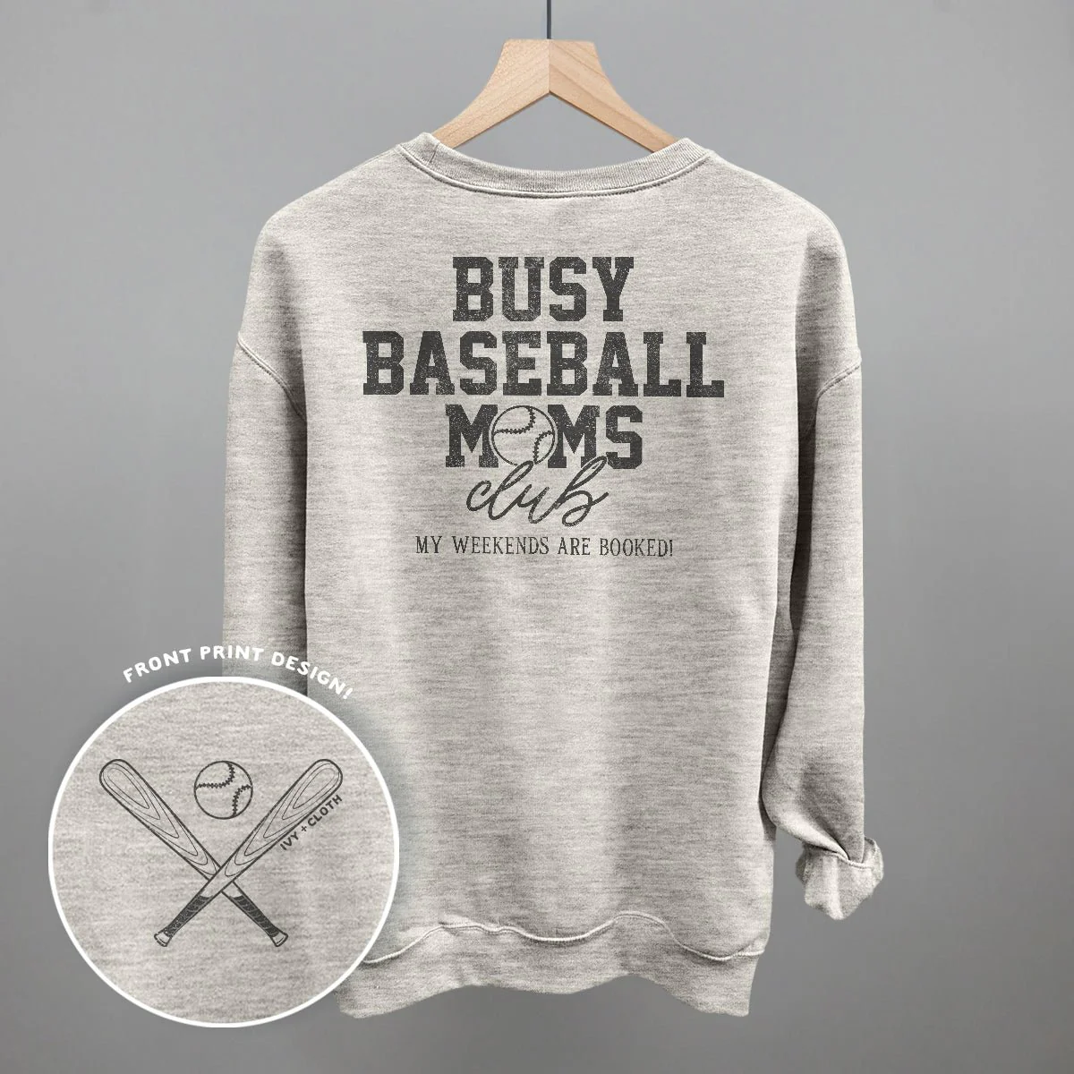 Busy Baseball Moms Club (Back Print) - Image 3