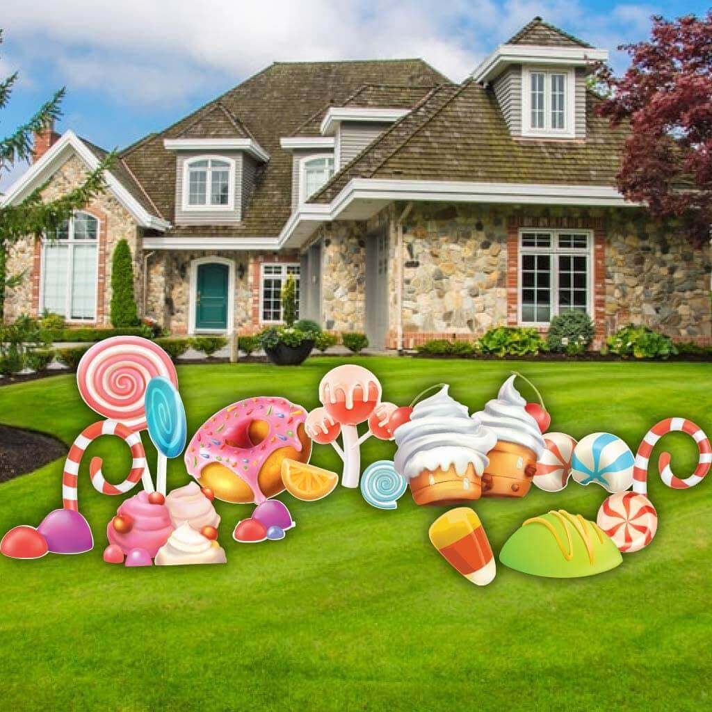Candy World Yard Card Accessory 15 pc Set