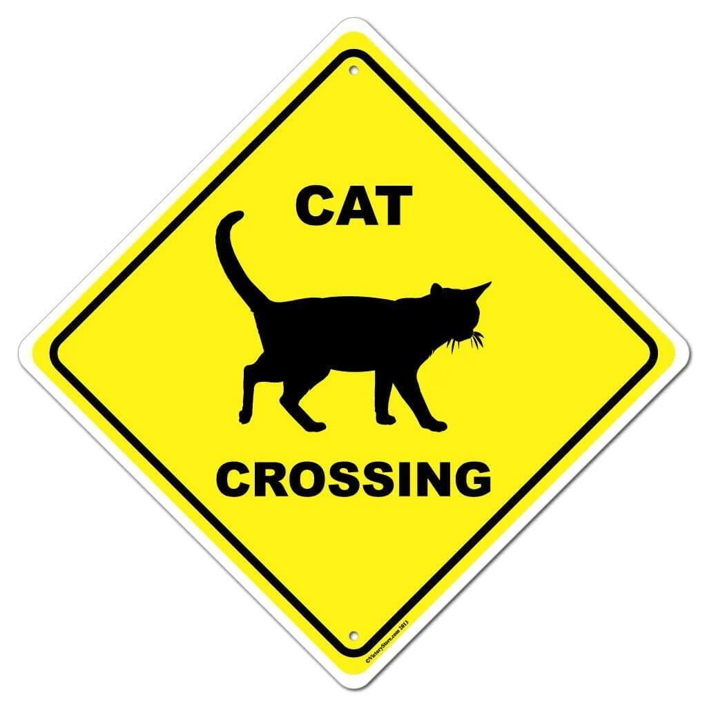 Cat Crossing Sign or Sticker - Image 2
