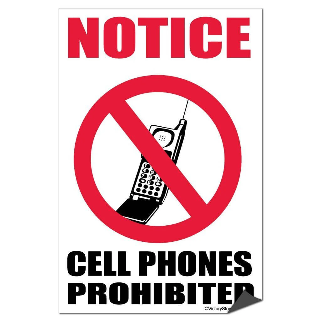 Cell Phones Prohibited Sign or Sticker - Image 5