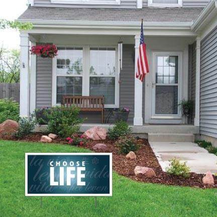 Blue Choose Life ProLife 2-Pack 12"x24" Yard Signs