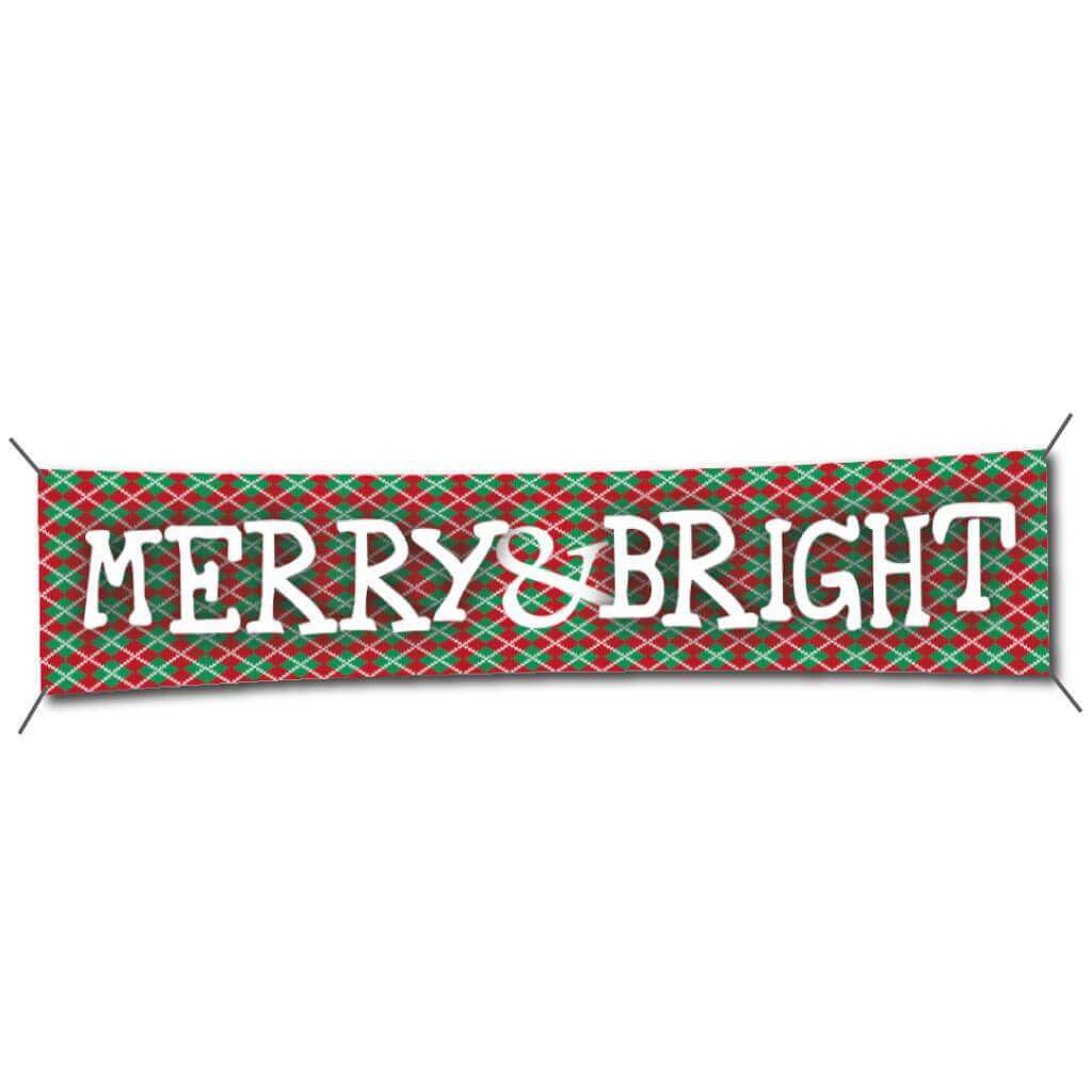 Christmas Merry & Bright Argyle Banner - Image 2