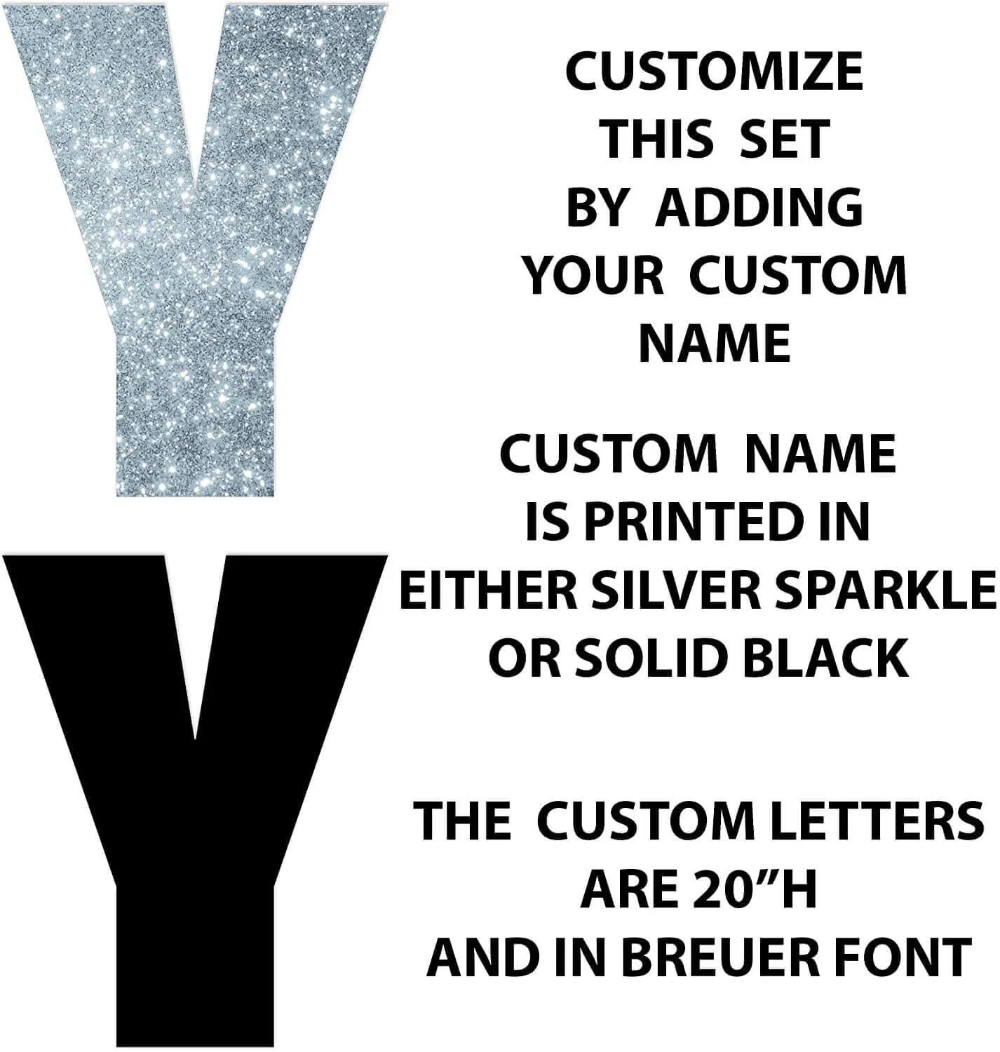 Congratulations Glitter Drip Yard Letters with Custom Name - Image 4