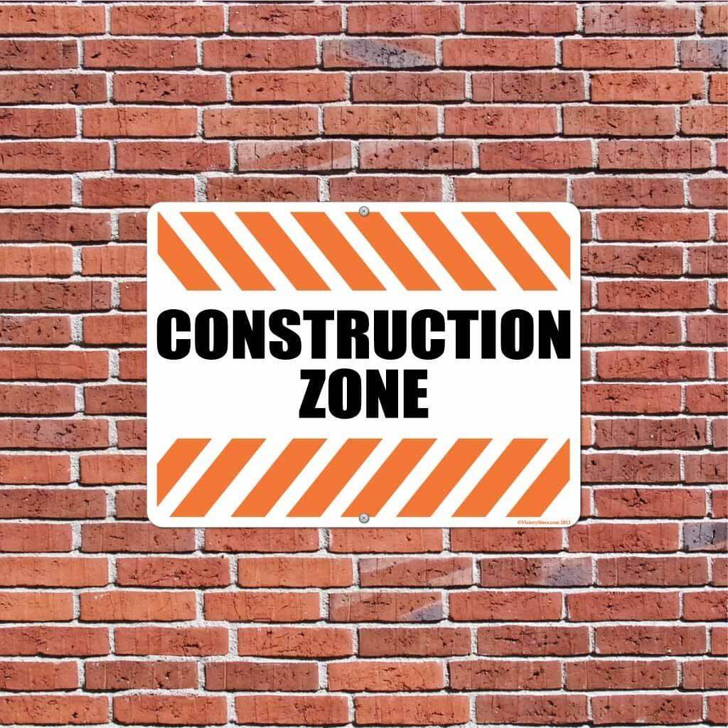 Construction Zone Sign or Sticker - Image 4